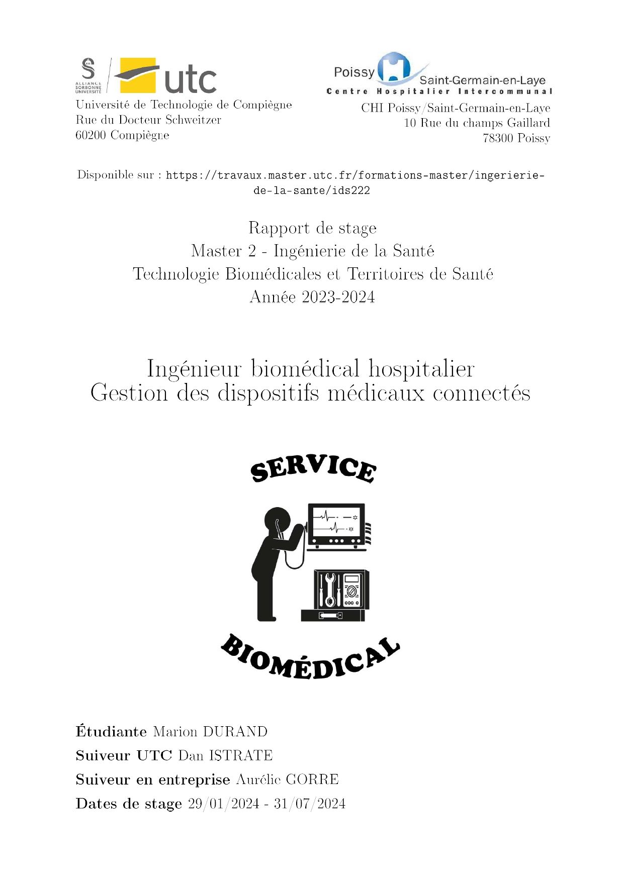 IDS222 Rapport Gestion des dispositifs médicaux connectés