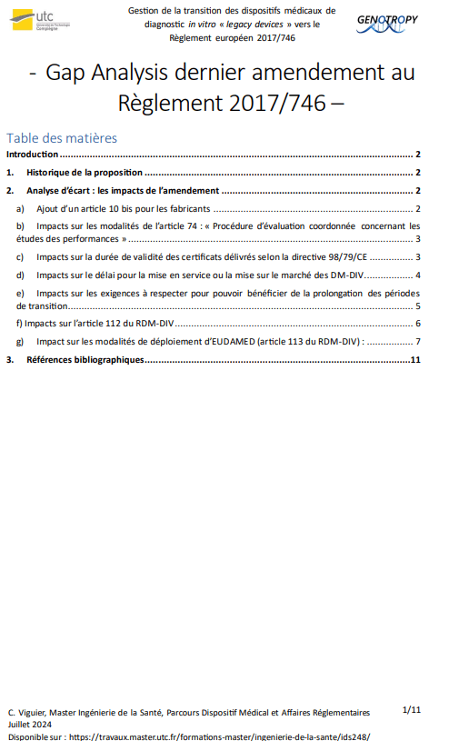 IDS248 - Charline_Viguier - Gap Analysis dernier amendement au Règlement 2017/746