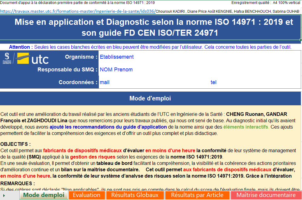 IDS301- Outil d'autodiagnostic